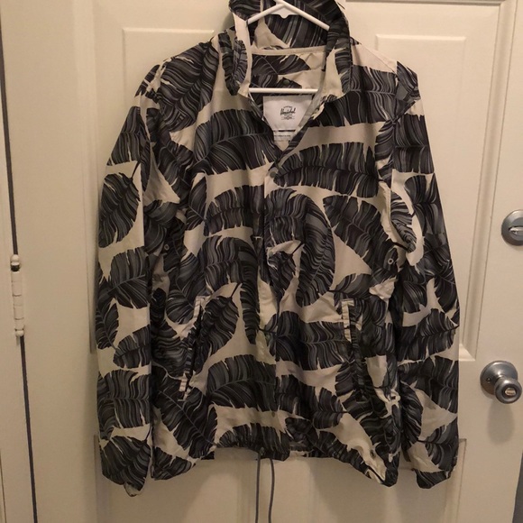 Herschel Voyage Coach Jacket Men's Large Leaves